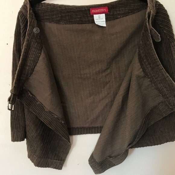 Palmetto's retro 90's Brown Wide Wale Corduroy Skirt (11 Juniors) - Picture 6 of 7
